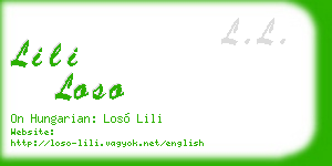 lili loso business card